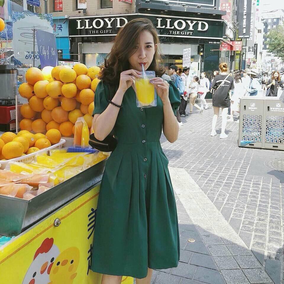 Đầm xếp ly 3 màu thanh lịch