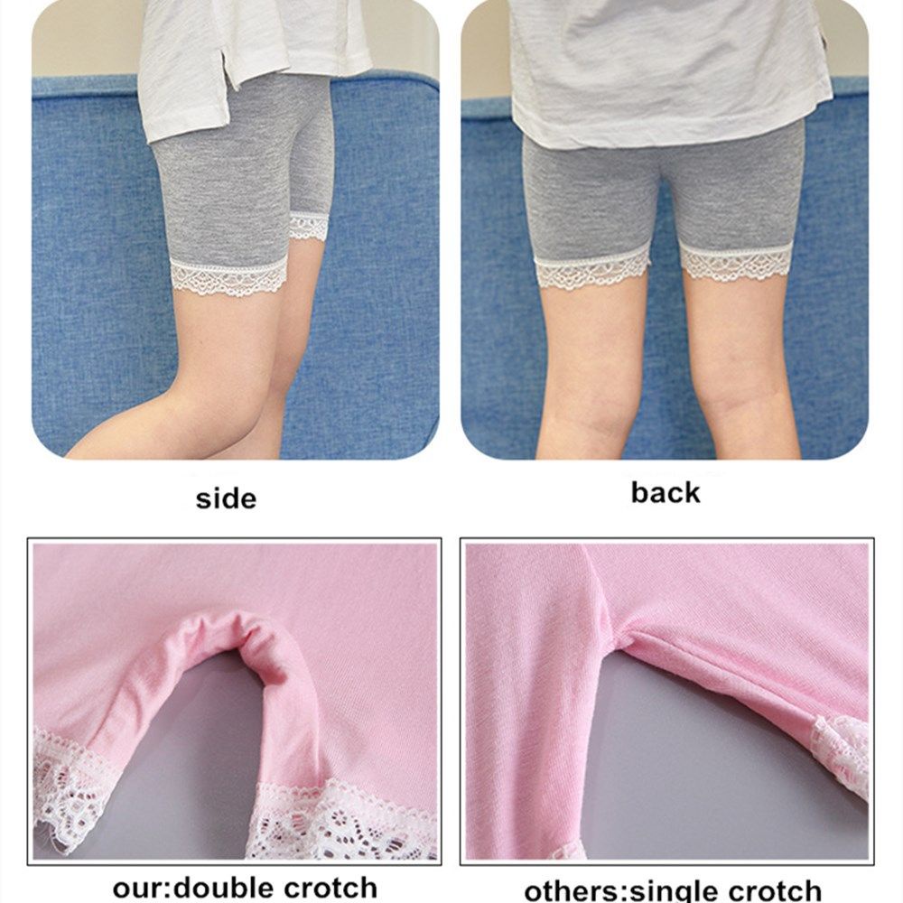 Quần short mặc trong váy viền ren nhiều màu thời trang mùa hè cho bé gái 3-12 tuổi