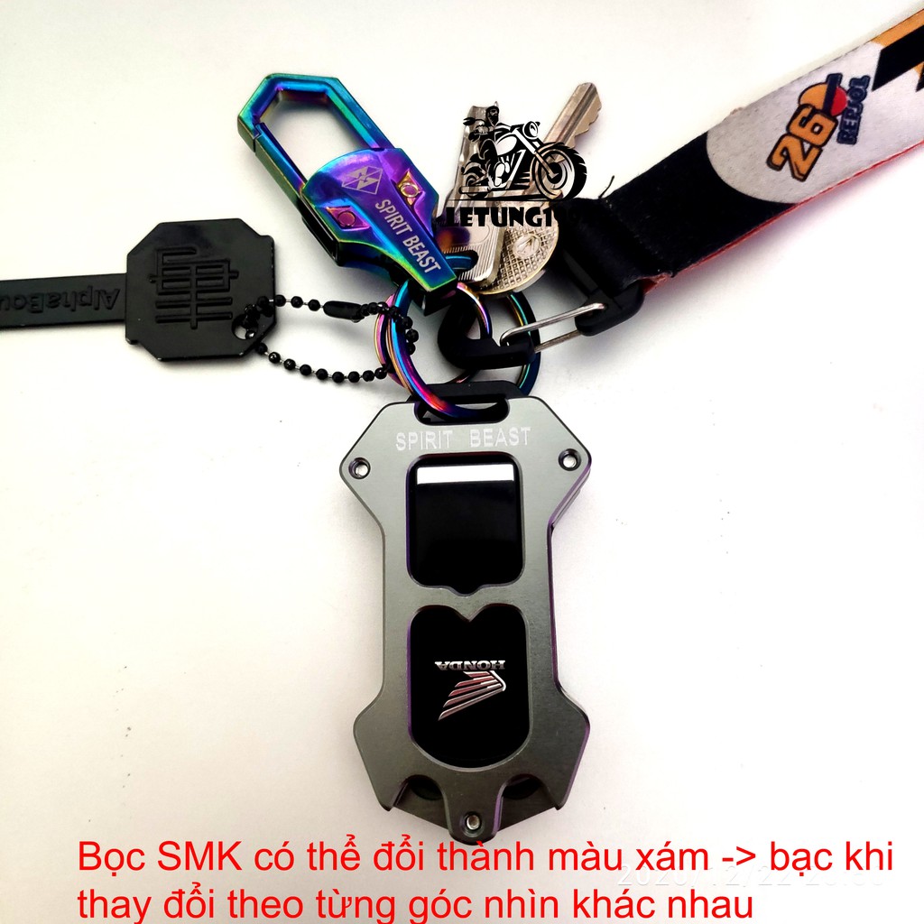 Ốp Chìa Khóa CNC Smartkey Honda SH 2016-2020, SH mode, PCX, AB, Lead, Vision chính hãng SPIRIT BEAST