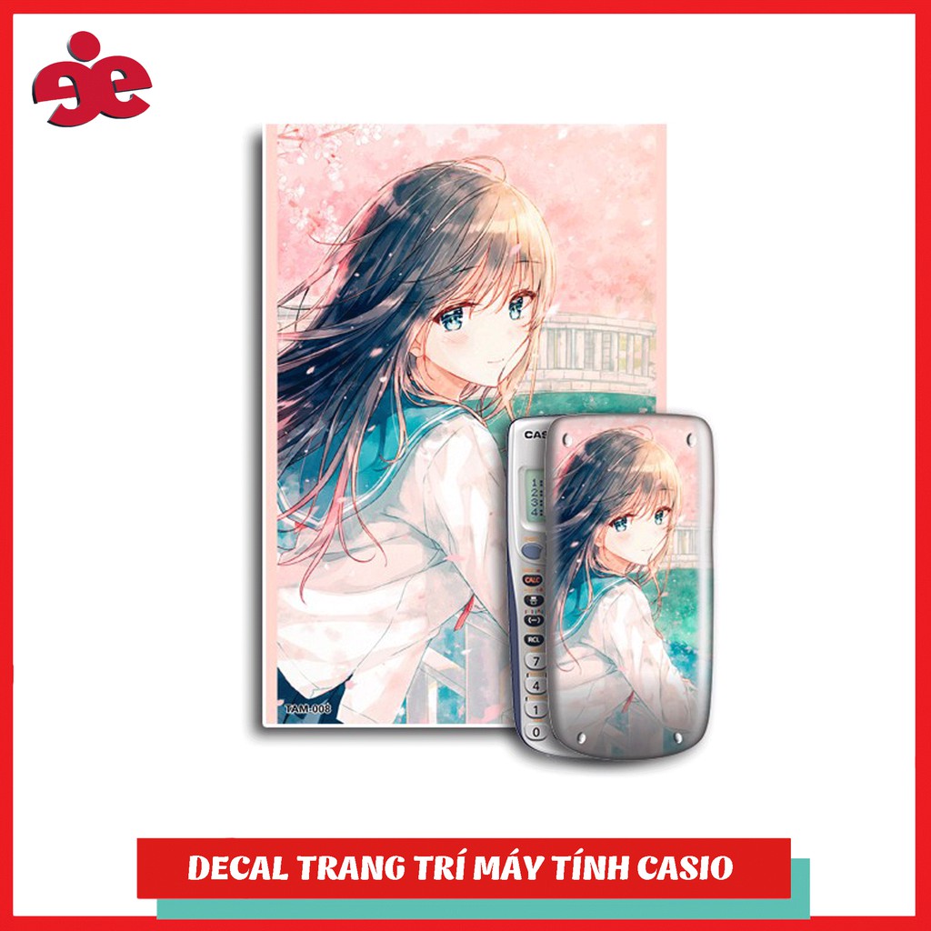 Decal trang trí máy tính Casio/Decal trang trí máy tính Vinacal Truyện Tranh Anime 008