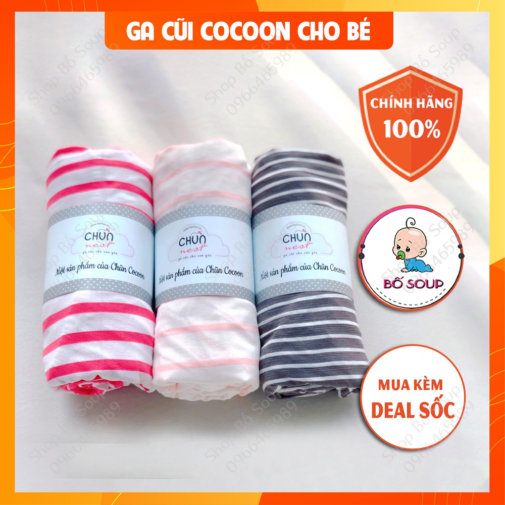 Ga Chun Bọc Nệm Cũi COCOON Cho Bé,Chất Liệu Cotton Thoáng Mát,Thấm Hút Mồ Hôi