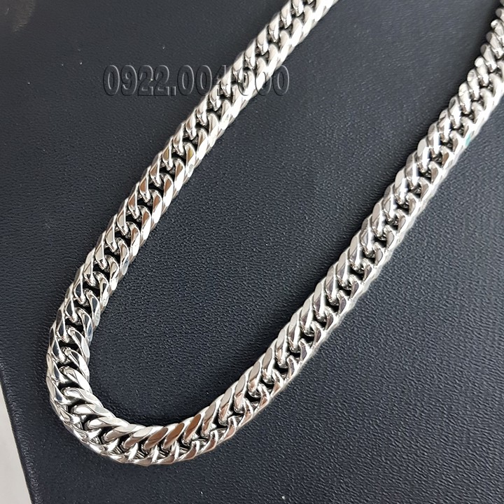 Dây chuyền xích đôi giác cạnh bảng 9mm, dây chuyền nam DZ1718.