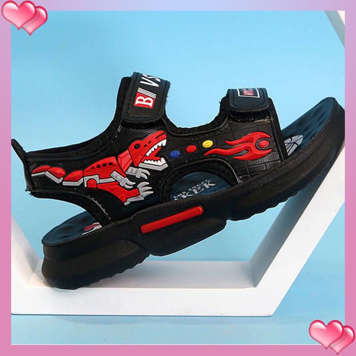 Giày Sandal Đi Biển Hình Khủng Long Hoạt Hình Cho Bé
