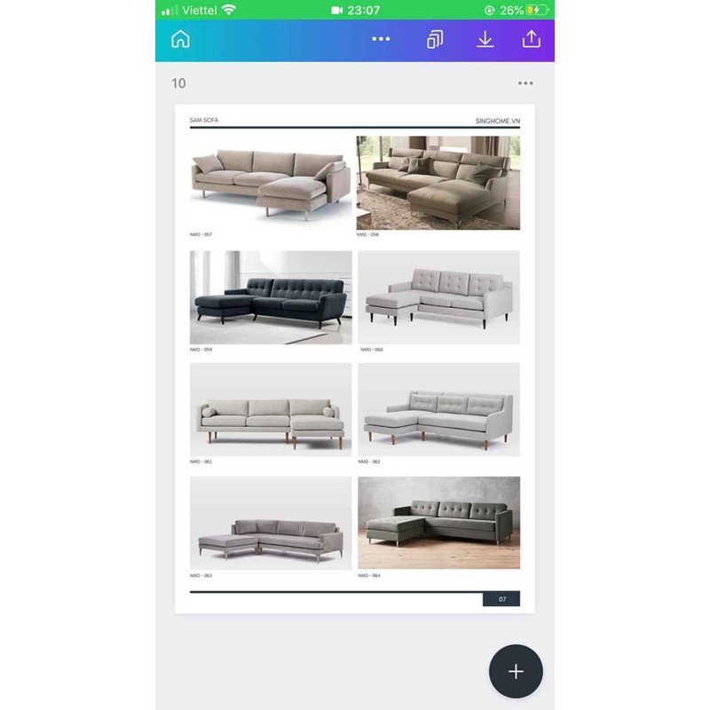 sofa các loại từ 2xxx-8xxx