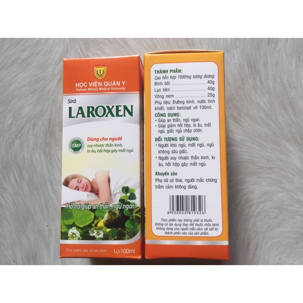 Combo 4 hộp Laroxen Học Viện Quân Y - Cho Giấc Ngủ Ngon