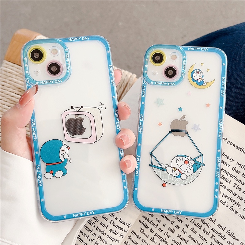 Ốp điện thoại họa tiết Doraemon sáng tạo cho iPhone 13 pro max 12 Pro Max 11 Pro Max se2020 7 Plus 8 Plus X Xr Xs Max