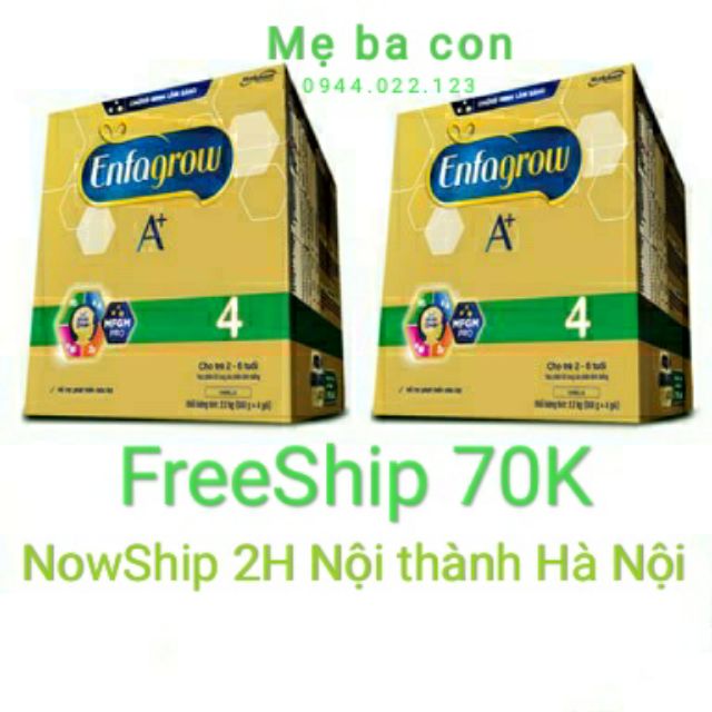 (Hsd 27/9/2022) Combo 2 Sữa bột Enfa A+ số 4 hộp giấy 2.2kg cho bé 2-6 tuổi (Enfagrow A+)