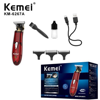 Tông đơ cắt tóc bấm viền kemei km - 6267a