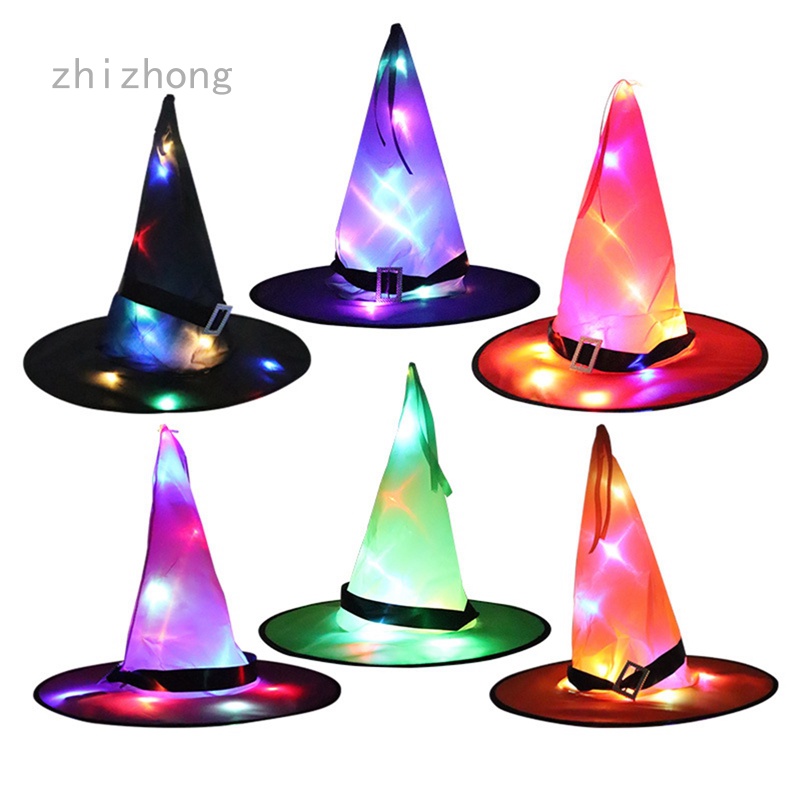 Đèn LED Hình Nón Phù Thủy Phát Sáng Trang Trí Halloween