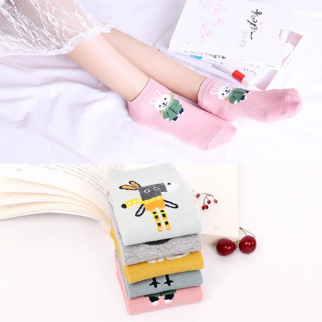 Set 5 đôi tất nữ cổ vừa (7 mẫu lựa chọn)