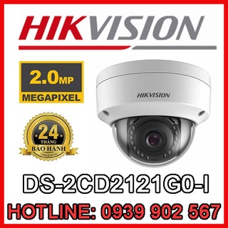 Camera ip dome hồng ngoại 2.0 megapixel hikvision ds-2cd2121g0-i