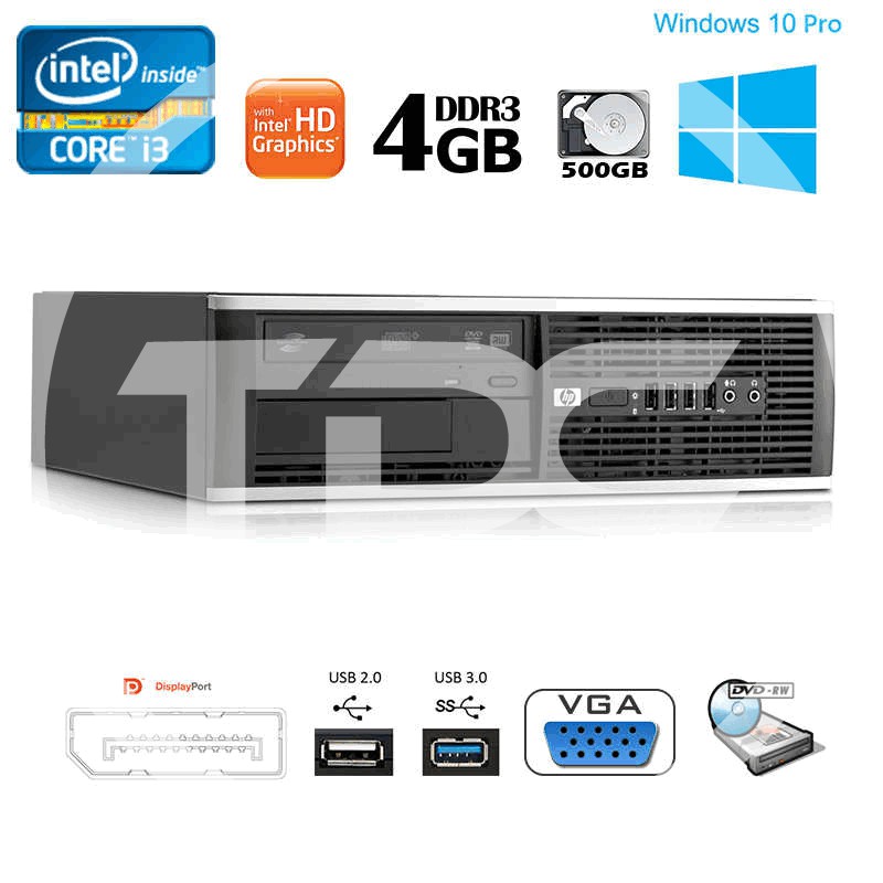 Cây máy tính để bàn HP compaq 6300 core i3 3220 ram 4gb, ổ cứng 500gb.Hàng Nhập Khẩu, Bảo hành 2 năm, Quà Tặng usb wifi