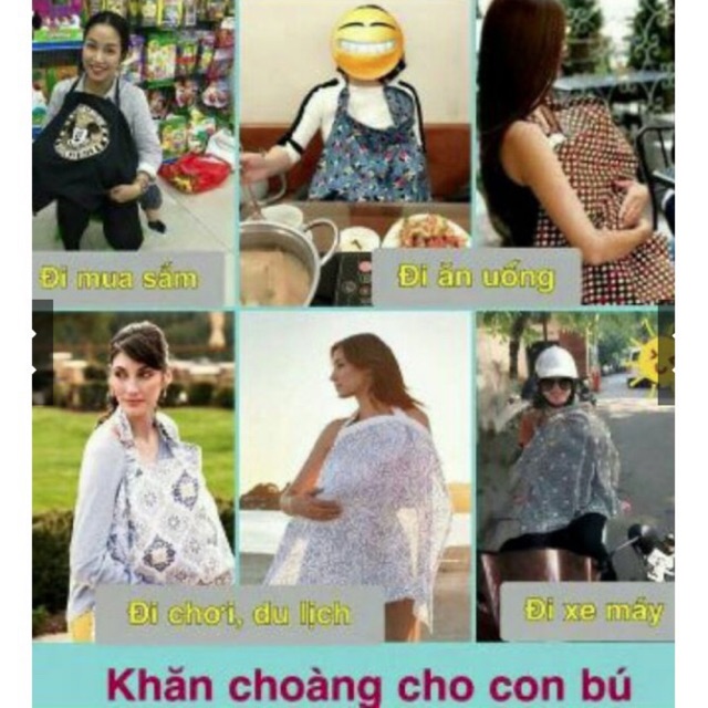 KHĂN CHE BÉ BÚ ( Khăn choàng cho bé) - KHĂN CHE VẮT SỮA