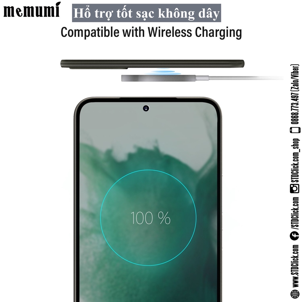 ỐP LƯNG SAMSUNG GALAXY S22 5G - S22 PLUS 5G MEMUMI MỎNG LỤA CHÍNH HÃNG