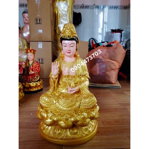 Tượng Quan Âm Bồ Tát vàng 50cm