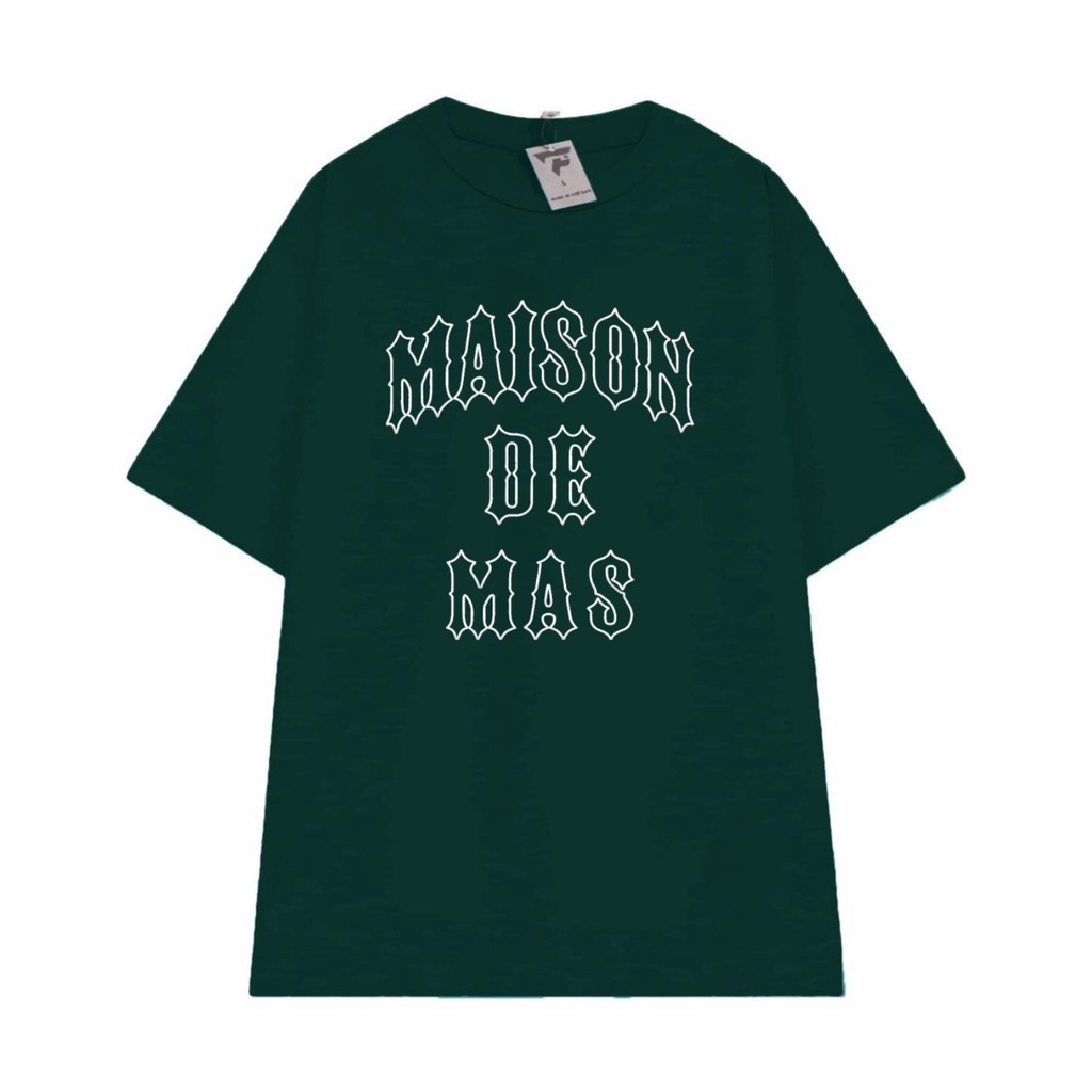 Áo thun basic unisex in chữ MAISON DE MAS form rộng tay lỡ FPLUS FP112