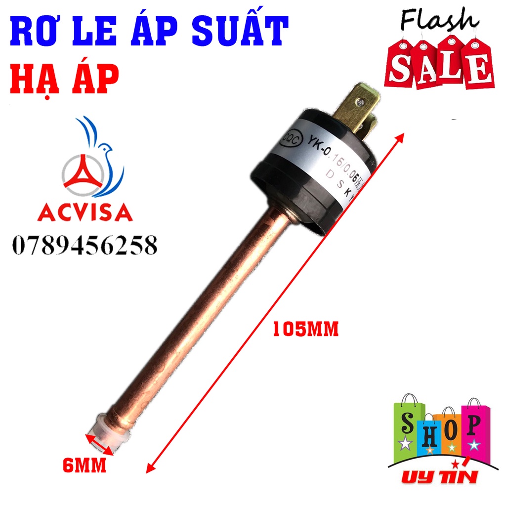 Rơle áp suất thấp YK-0.15/0.05 chân rắc (Hoặc Dây dẫn)