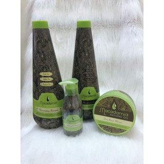 Combo Cặp Dầu Gội Dưỡng Ẩm Macadamia 1000mlX 2– Mỹ +Kem Hấp Tóc Siêu Phục Hồi Macadamia 500ml + Tinh Dầu Macadamia 120ml