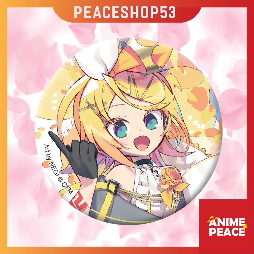 Huy hiệu Kagamine Rin Kagamine Len Hatsune Miku Vocaloid Lấp Lánh Huy Hiệu Vocaloid Ver 7 HH54