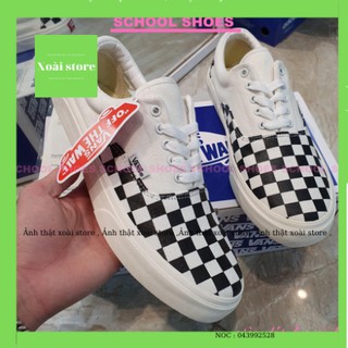 Giày vans caro buộc dây, vans lười buộc dây hàng cao cấp full box + bill - xoài store