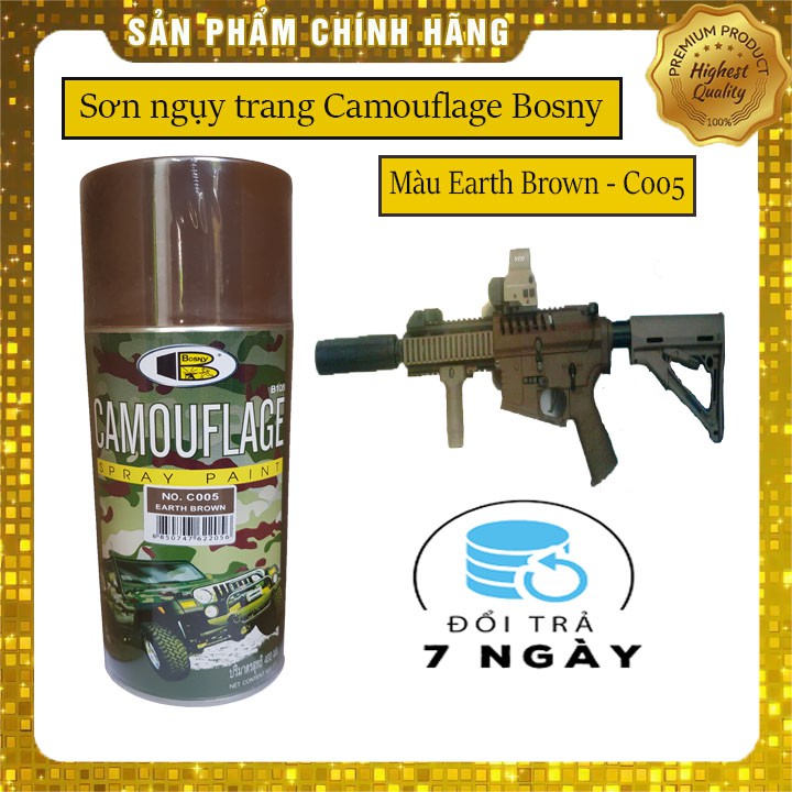 Sơn màu lính ngụy trang Camouflag Bosny - Earth Brown - Thái Lan