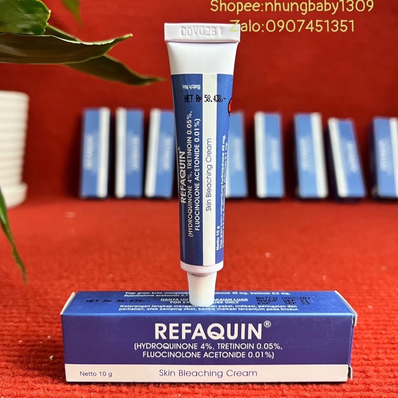 Kem Refaquin Hydroquinone 4% Tretinoin 0,05 % trắng các hắc sắc tố trên da.