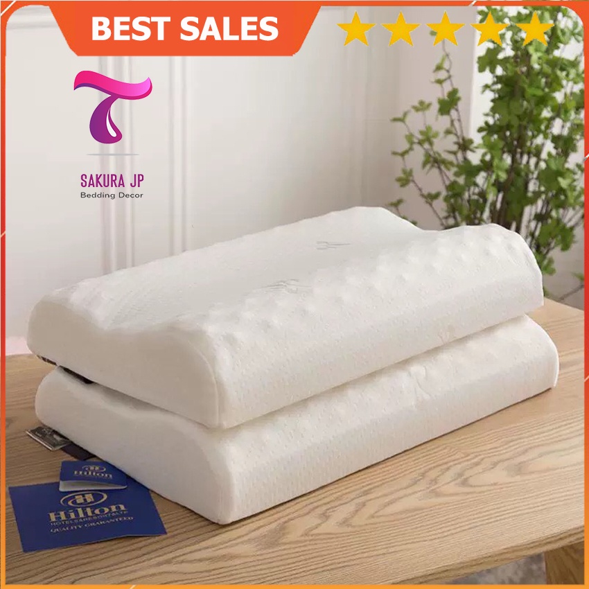 Gối Cao Su Non Yên Ngựa Vân Massage Hilton Hotel - Gối Cao Su Non Hilton Sakura JP Bedding Decor
