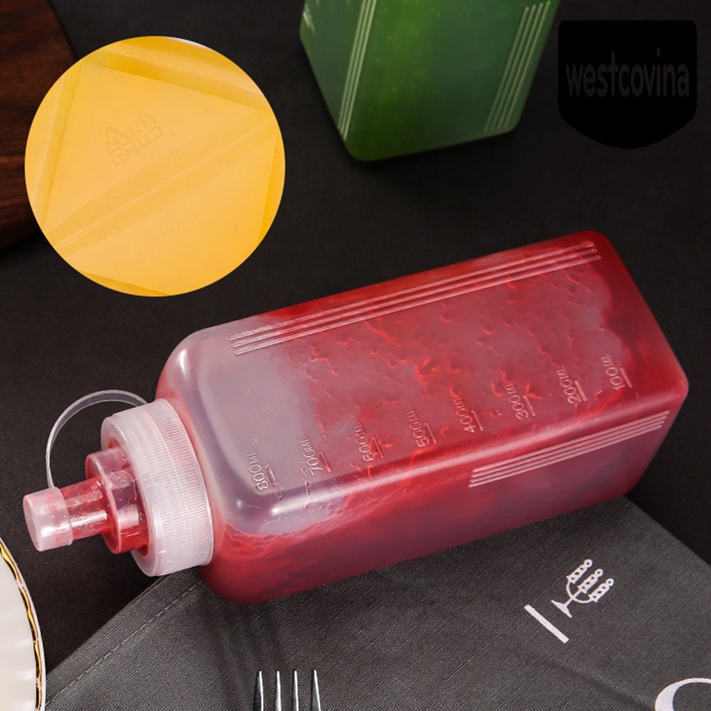 [Hot]☀ Bình Nhựa Đựng Nước Sốt 800ml Tiện Dụng Cho Nhà Bếp