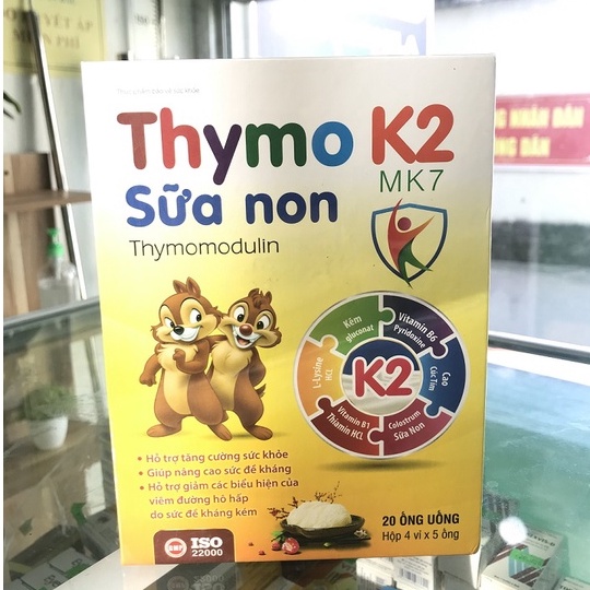 ✅ Thymo sữa non D3 K2 MK7 - Thymomodulin tăng sức đề kháng cho bé, Bổ sung kẽm và các vitamin