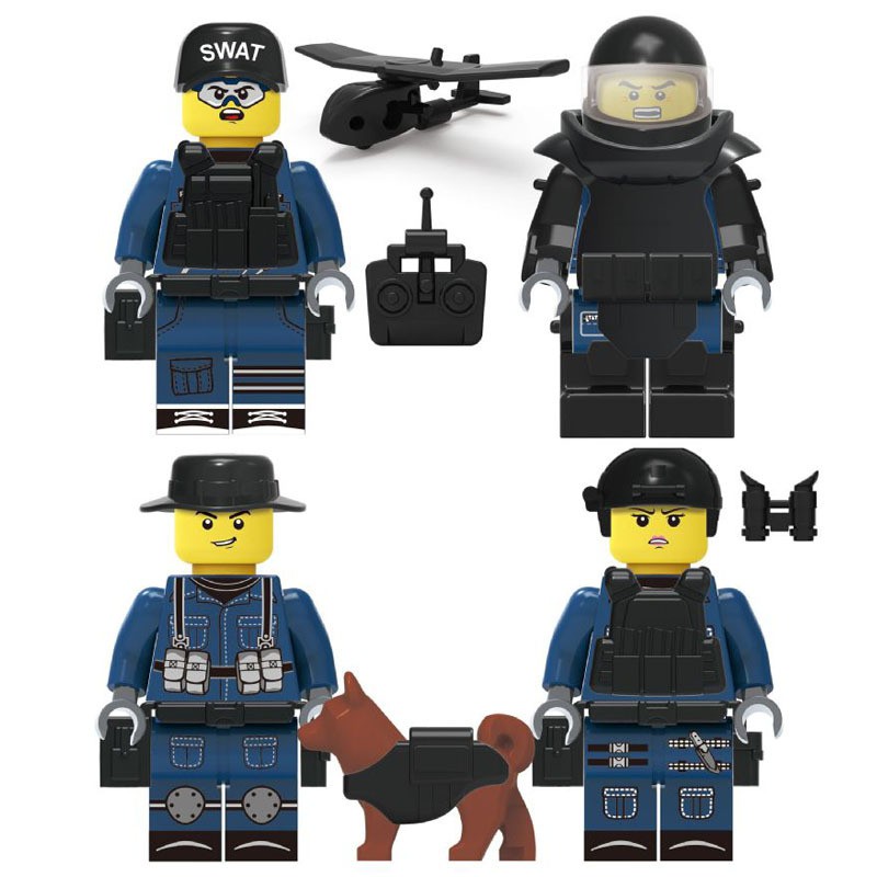 Bộ 16 nhân vật minifigures SWAT CS1632