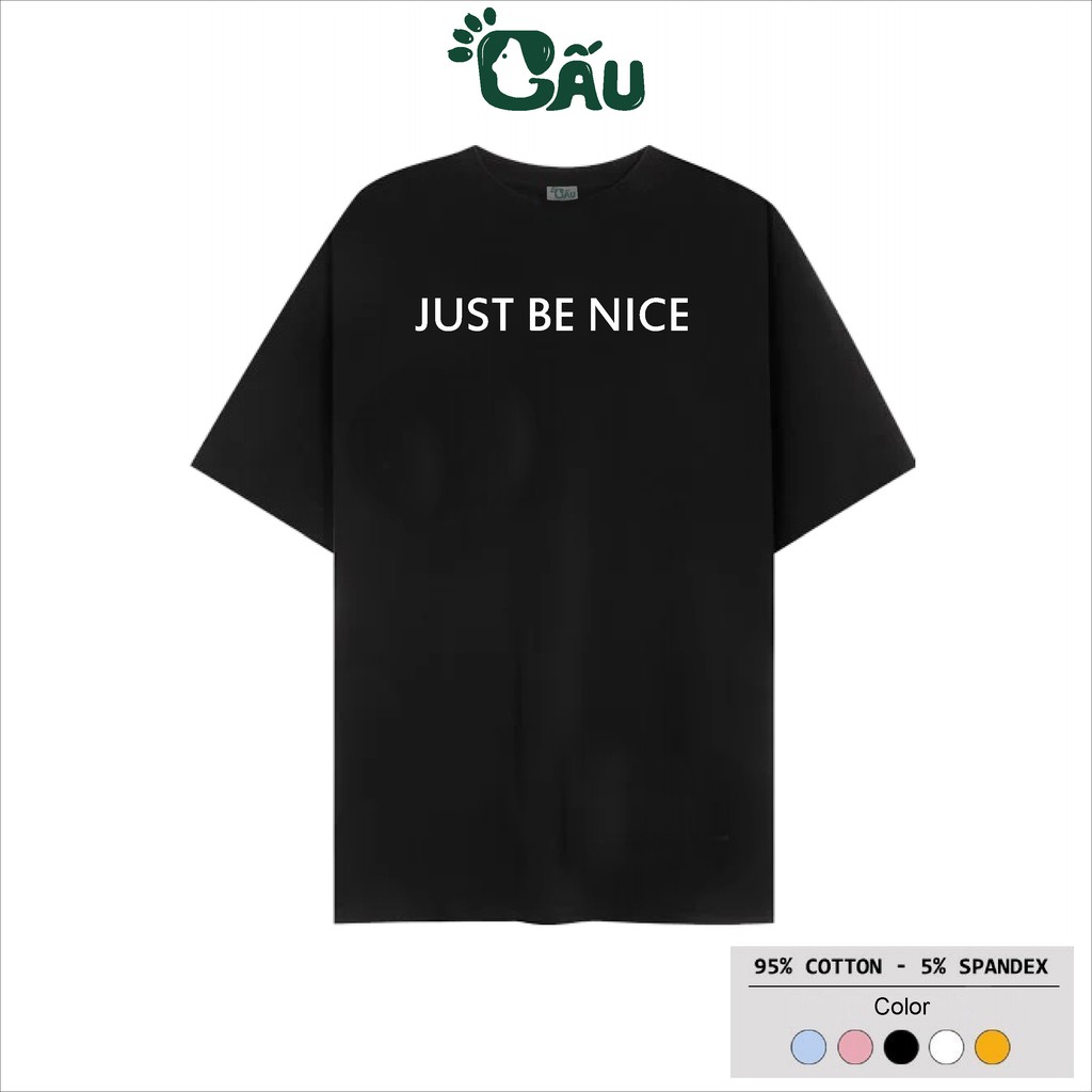 Áo thun tay lỡ Gấu 194 Unisex from rộng phong cách Local Brand Ulzzang vải coton cao cấp dày dặn, co dãn- JUST BE NICE | BigBuy360 - bigbuy360.vn