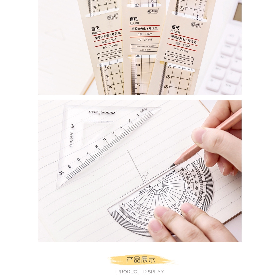 Thước Đo Bằng Nhựa Trong Suốt Đơn Giản