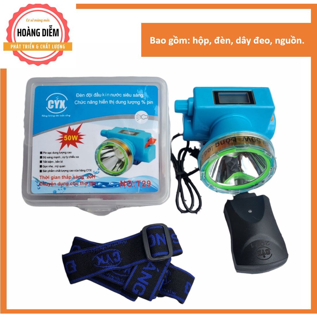 Đèn pin đội đầu T29 cao cấp chính hãng ⚡ BẢO HÀNH 1 ĐỔI 1 ⚡ kín nước - siêu sáng - chiếu xa - thời gian sáng 20h.