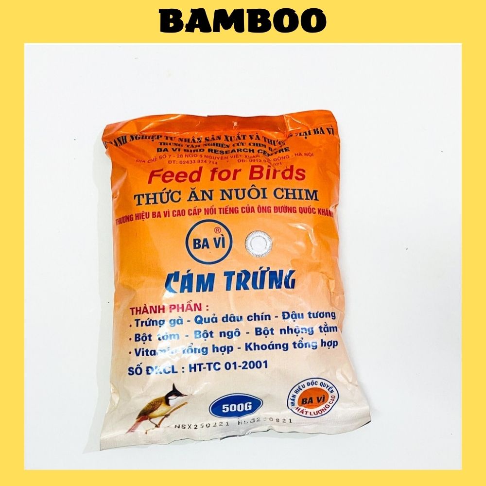 Cám trứng Ba Vì cao cấp 500g dùng cho cho các loại chim - Cám chim Ba Vì dinh dưỡng cho chim