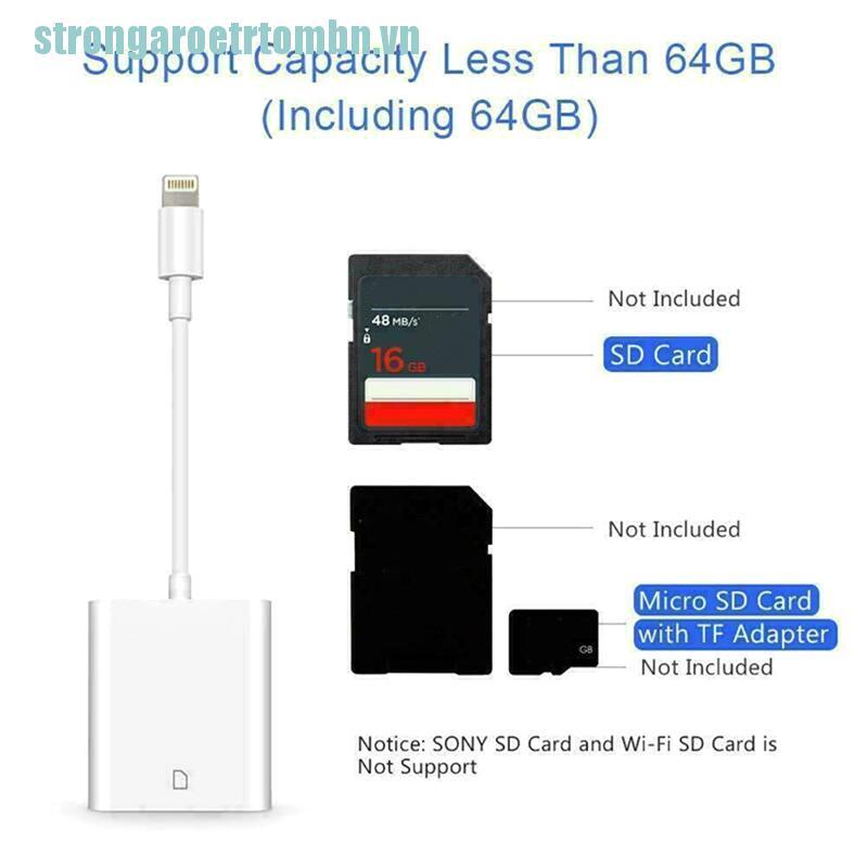 Đầu Đọc Thẻ Nhớ Sd Cho Iphone X,Xs Max 8 9 10 Ipad Pro | BigBuy360 - bigbuy360.vn