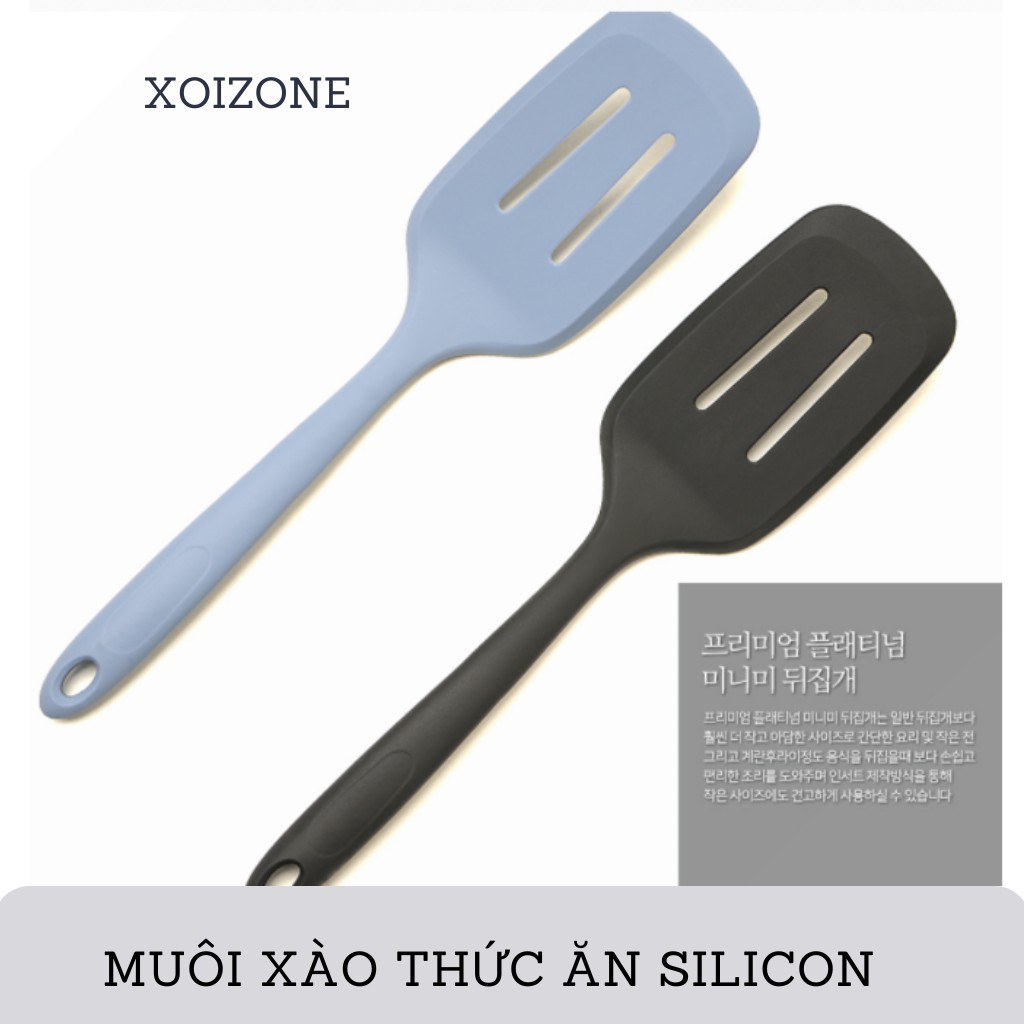 SPATULA PHỚI THÌA MUÔI KHUẤY BỘT ĐẦU CHÉO 100% SILICON DESIGNNKU HÀN QUỐC