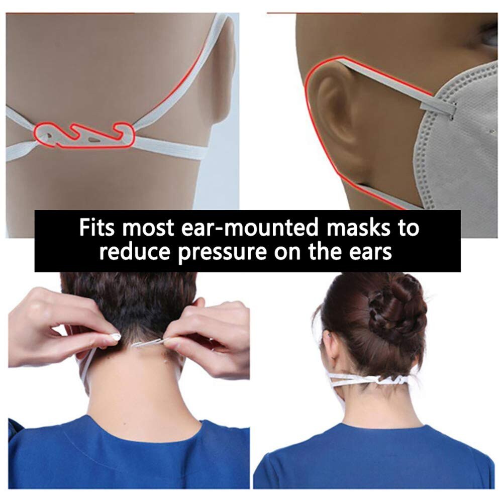 (Hàng Mới Về) Set 2 Móc Gắn Khẩu Trang Chống Trượt Có Thể Điều Chỉnh Tiện Dụng