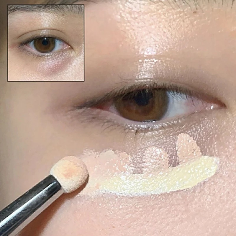 1 Cọ Che Khuyết Điểm Hai Đầu Với Đầu Xốp Mềm Và Cọ Đánh Phấn Mắt