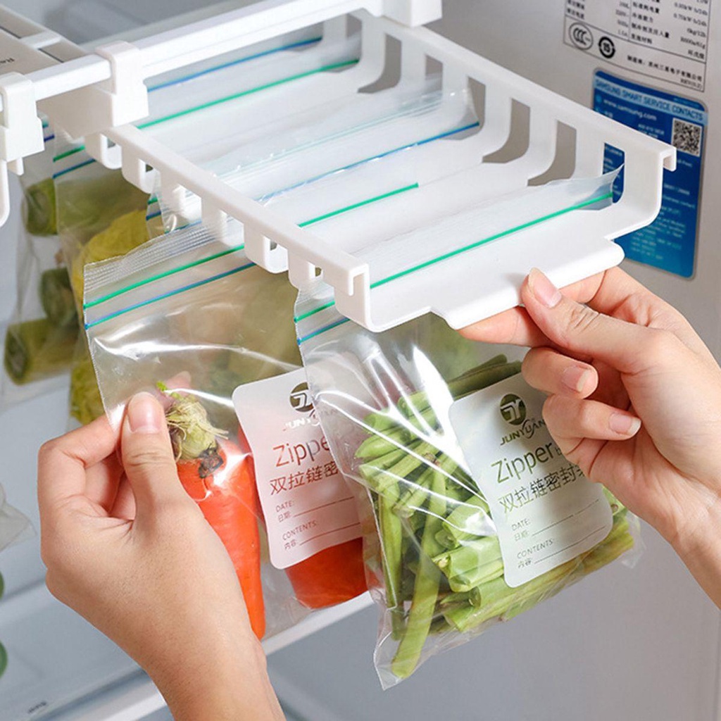Túi Đựng Thực Phẩm Có Khóa Kéo Treo Tủ Lạnh Tiện Dụng