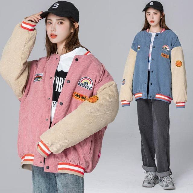 ⚾ Áo khoác bomber bóng chày nhung unisex hot trend ulzzang 2020 (backup Kỳ Lân Shop) | BigBuy360 - bigbuy360.vn