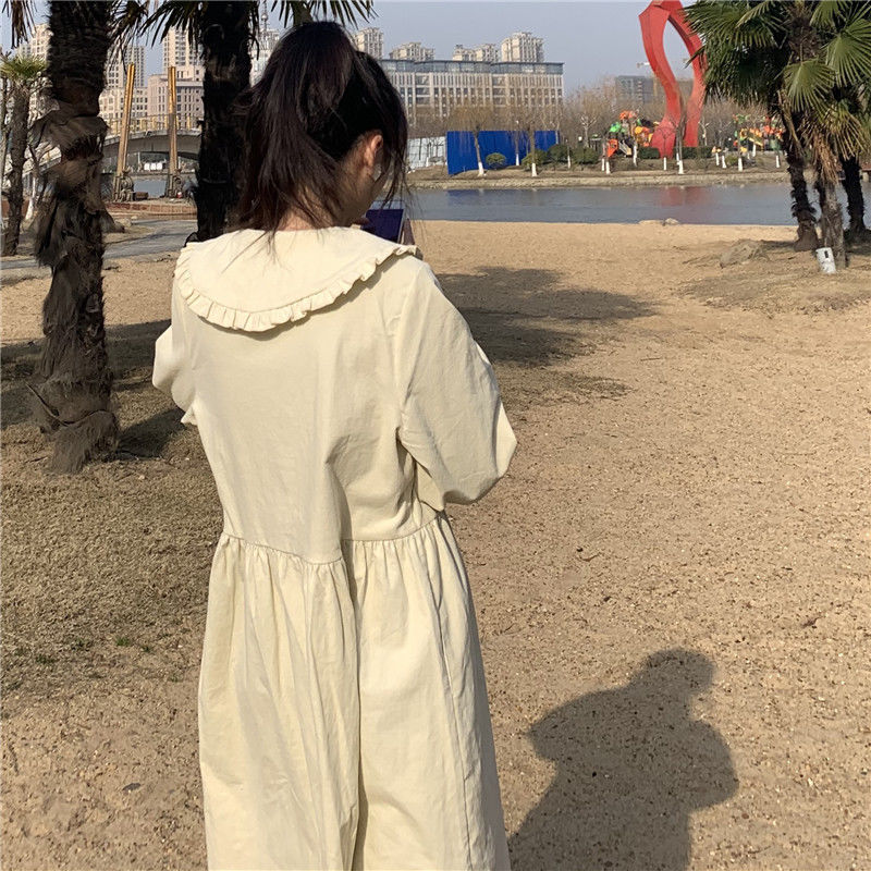 Đầm Sơ Mi Dáng Rộng Thời Trang Mùa Thu Hàn Quốc Mới 2020 Cho Nữ