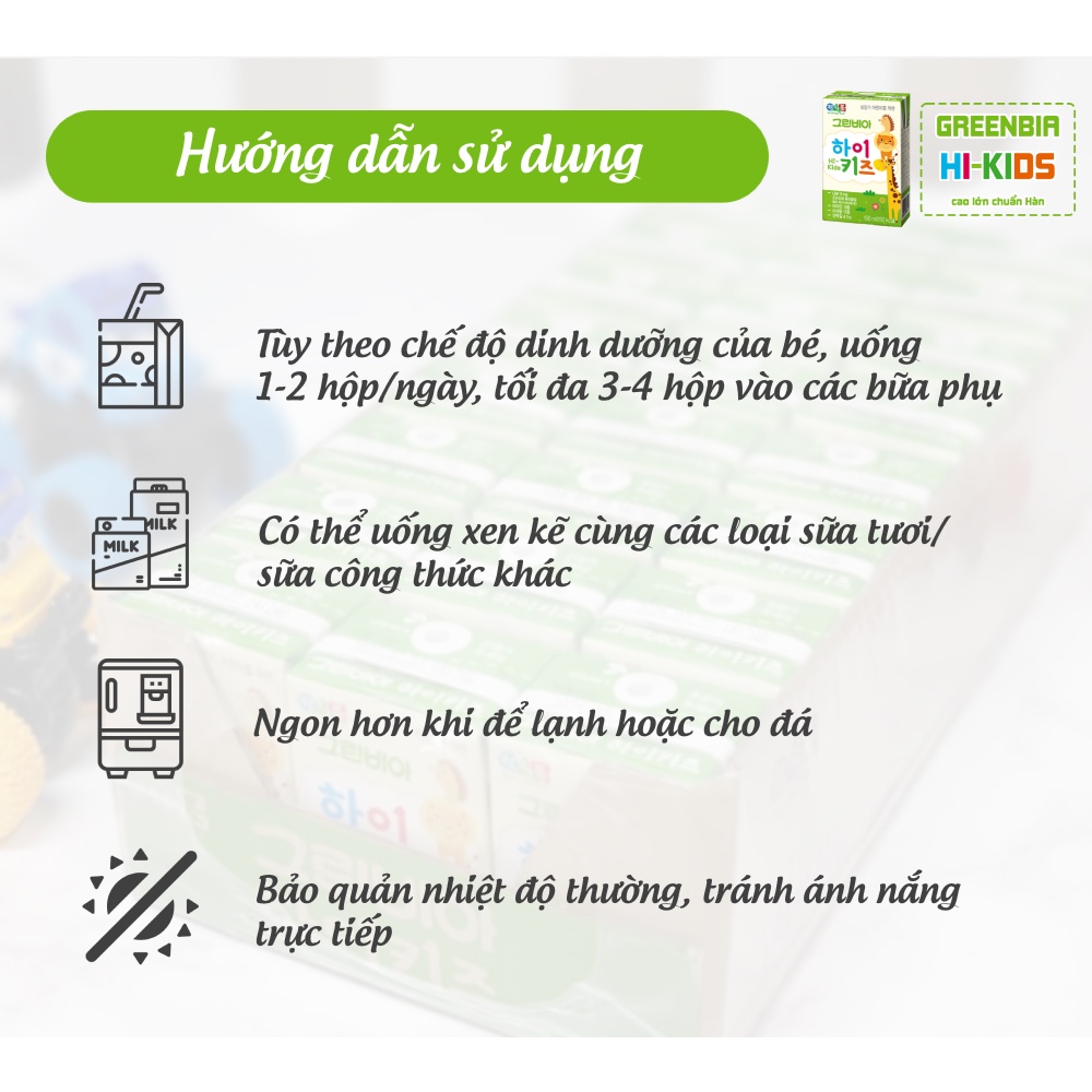 Sữa Greenbia Hi Kids - Tăng chiều cao, cân nặng cho trẻ em