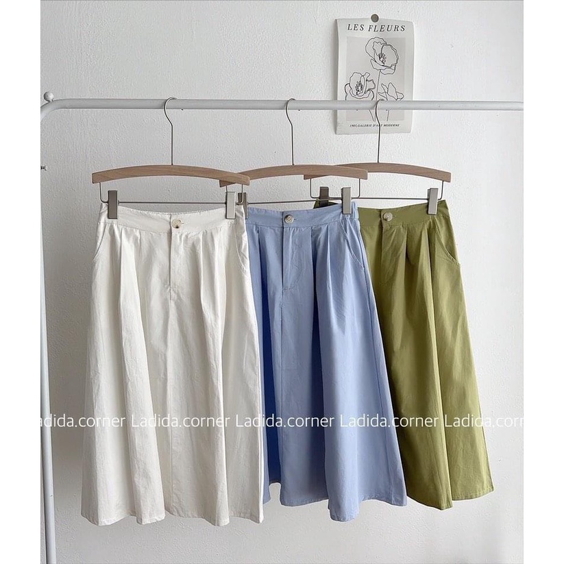 Chân váy kaki dài 1 cúc