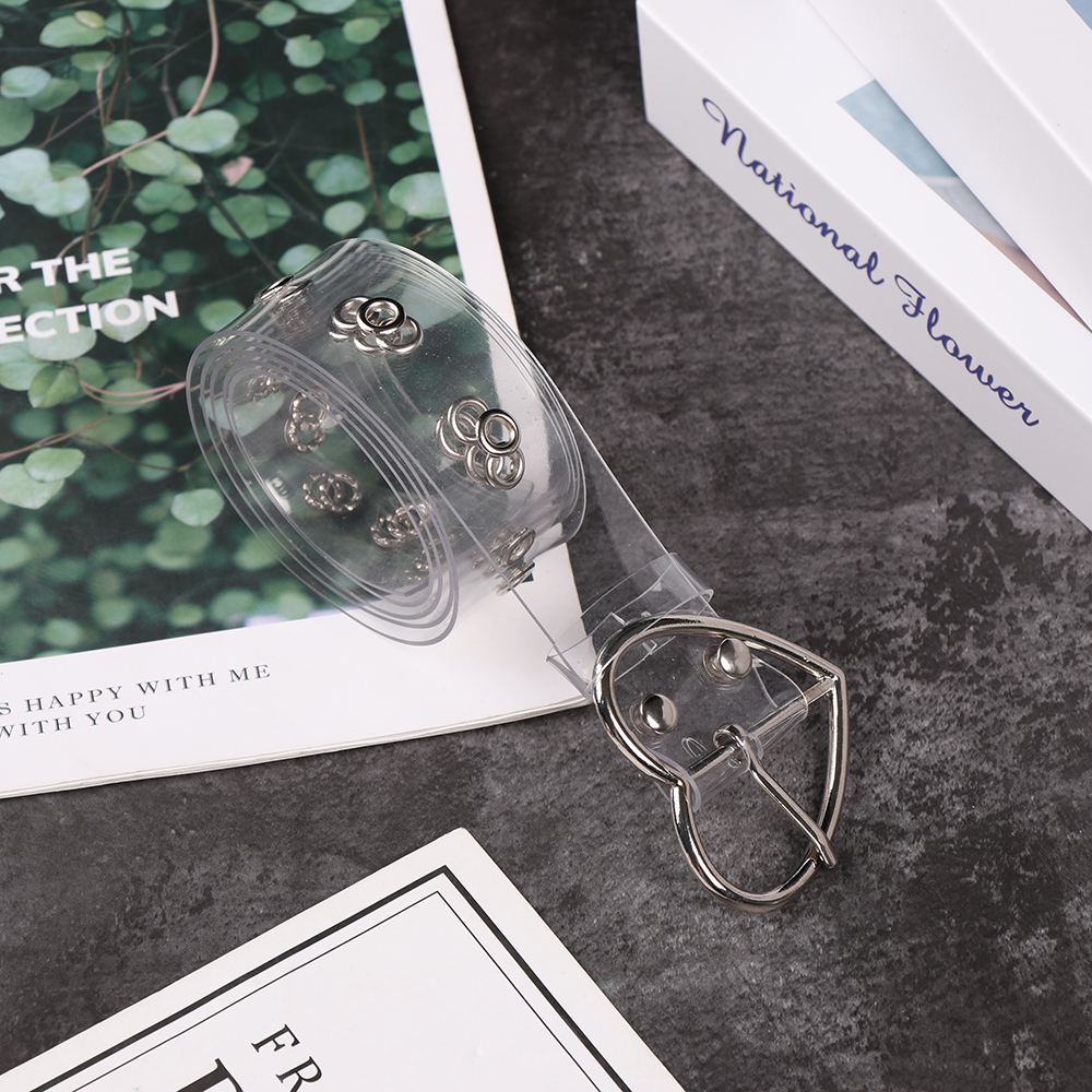 Thắt Lưng Trong Suốt Khóa Kim Loại Cá Tính Sành Điệu Cho Nữ