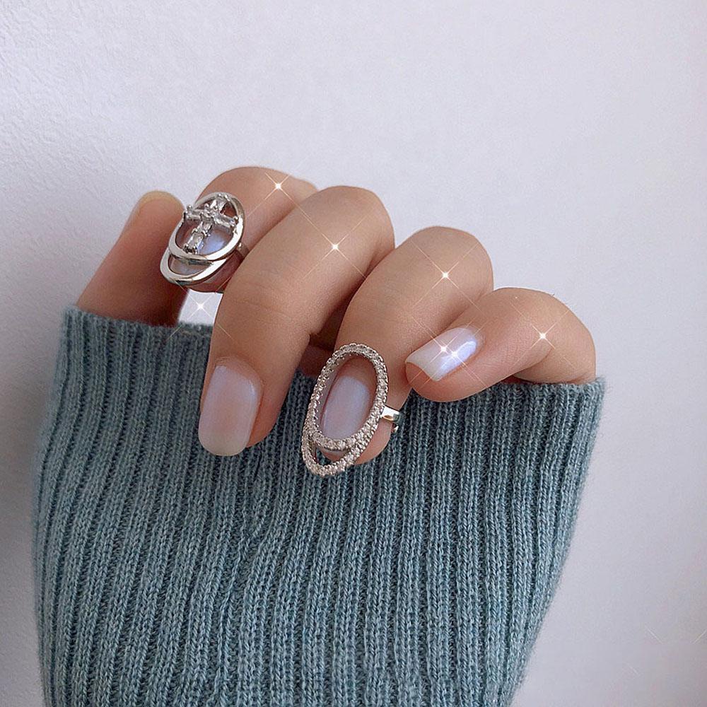 Nhẫn Thiết Kế Đục Lỗ Thời Trang Sang Trọng Cho Nữ|Quý Cô|Ốp Bảo Vệ Ngón Tay Chất Lượng Cao