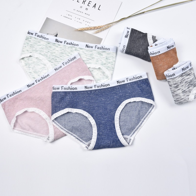 Quần Lót Cotton Lưng Vừa Nhiều Màu Thời Trang Cho Nữ