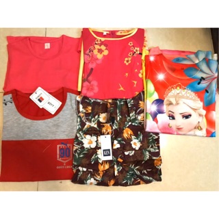 Combo bộ cotton, váy, quần bò cho bé