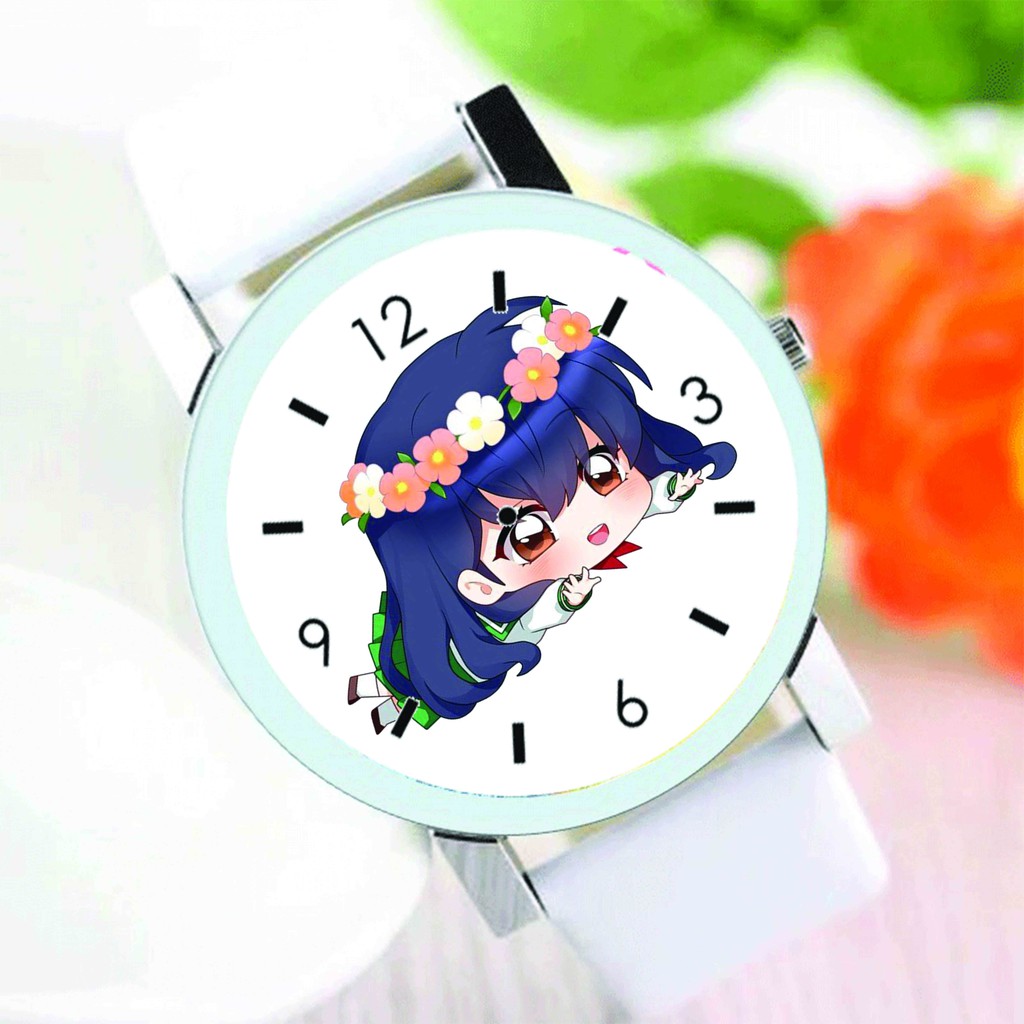 Đồng hồ đeo tay in hình INUYASHA KHUYỂN DẠ XOA nam nữ anime chibi thời trang dễ thương độc đáo