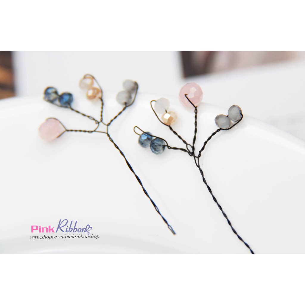 SET 2 CÁI -Cành Pha lê nhỏ làm phụ liệu may mặc, thời trang