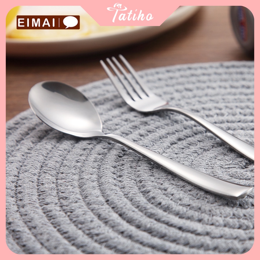 [Hàng Xịn, Giá Tốt] Bộ 3 Món Đũa, Muỗng, Nĩa Lúa Mạch Chất Liệu Inox 304 Không Rỉ Kèm Hộp - Mã HH003